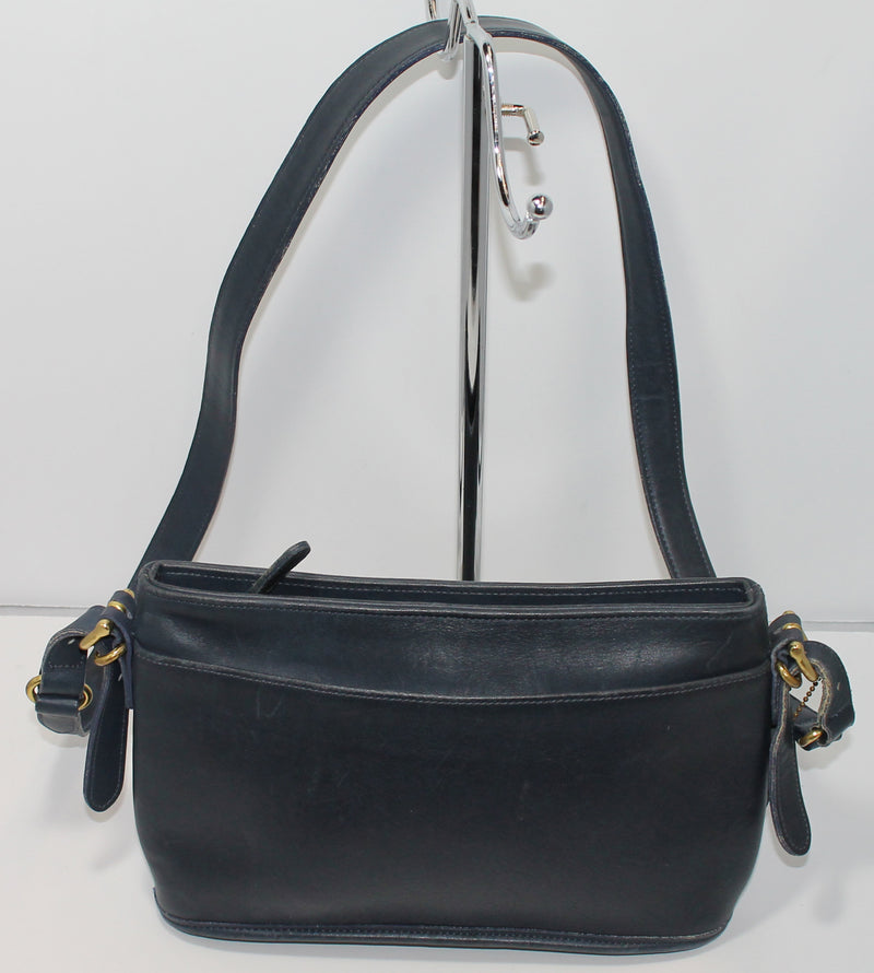 Crossgrain kitt carry all leather handbag Coach Navy in Leather - 39619621