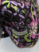 Vera Bradley Purse: Brown Floral Messenger Bag