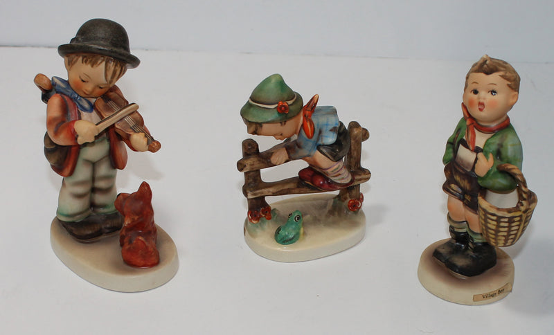 Hummel Figurine Lot Village Boy, Retreat to Safety  (AP 1566 )