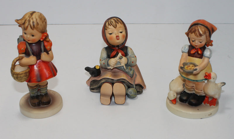 Hummel Figurine Lot School Girl, Happy Pastime, Be Patient  (AP 1603 )