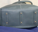 Dooney & Bourke Purse: Leather Dillen Grey Large Pocket Satchel with Dust Cover Bag