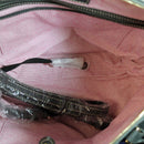 Dooney & Bourke Purse: Leather Dillen Grey Large Pocket Satchel with Dust Cover Bag