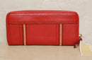 Michael Kors Wallet: F32584 Moxley Red Leather Continental Wallet
