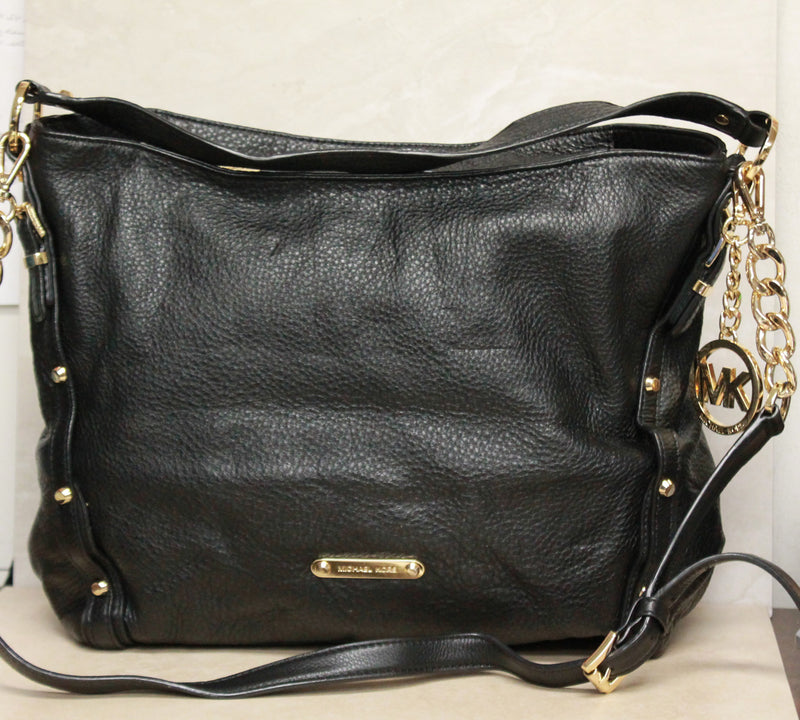Michael Kors Purse: 34940 Astor Black Studded Leather Hobo Bag