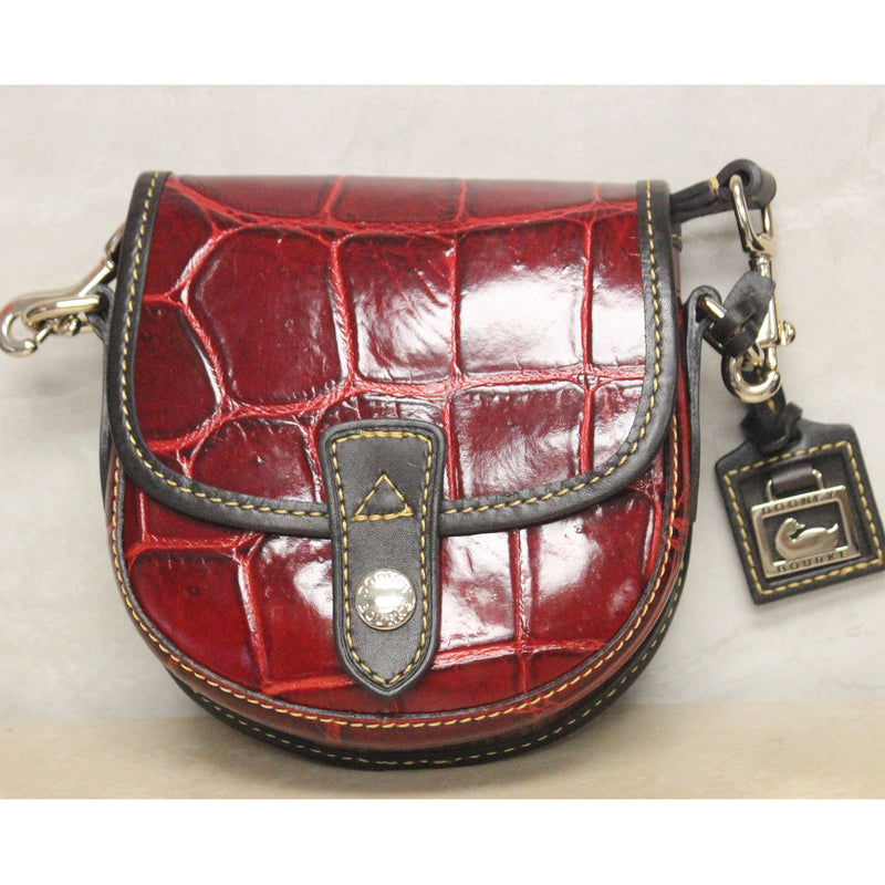 Dooney & Bourke Purse: Red Mini Embossed Crossbody Bag