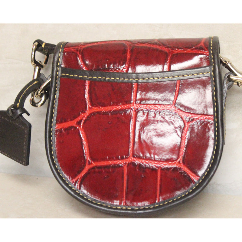 Dooney & Bourke Purse: Red Mini Embossed Crossbody Bag