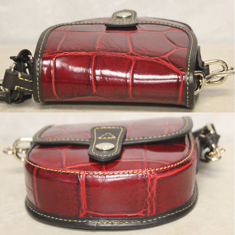 Dooney & Bourke Purse: Red Mini Embossed Crossbody Bag