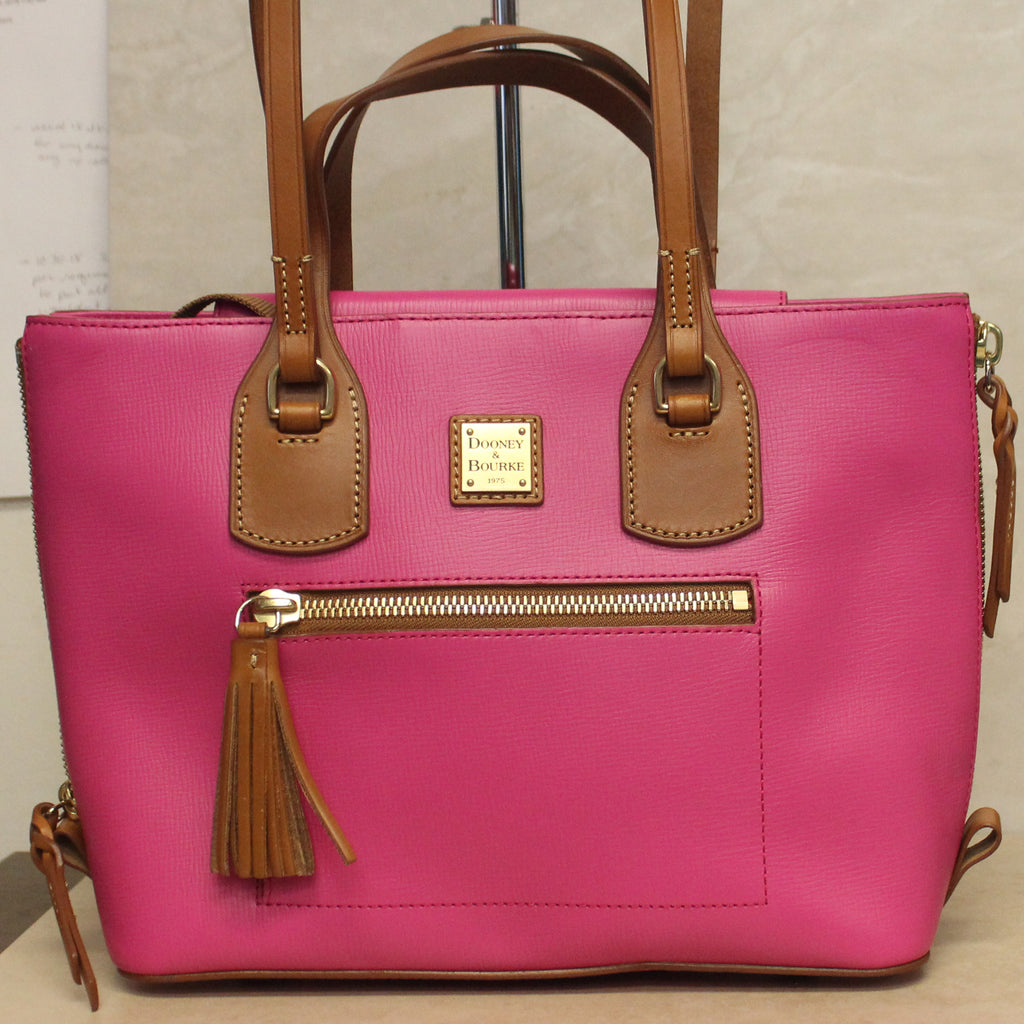 Dooney Bourke Purse Pink Side Zip Tote Bag