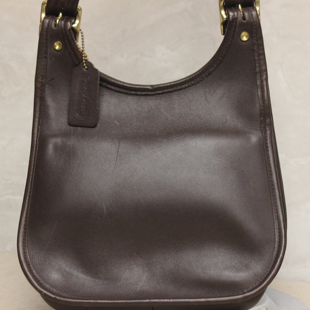 COACH Hand Bag Daphne Pocket Flap Legacy Satchel Leather