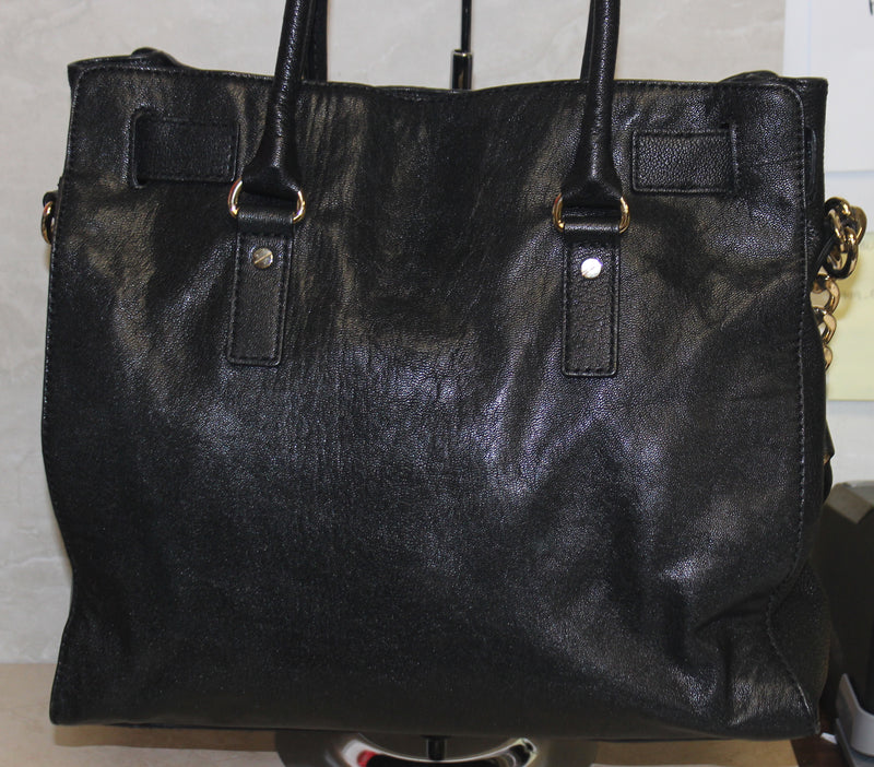 Michael Kors Purse: Hamilton Black Soft Leather Hobo Bag