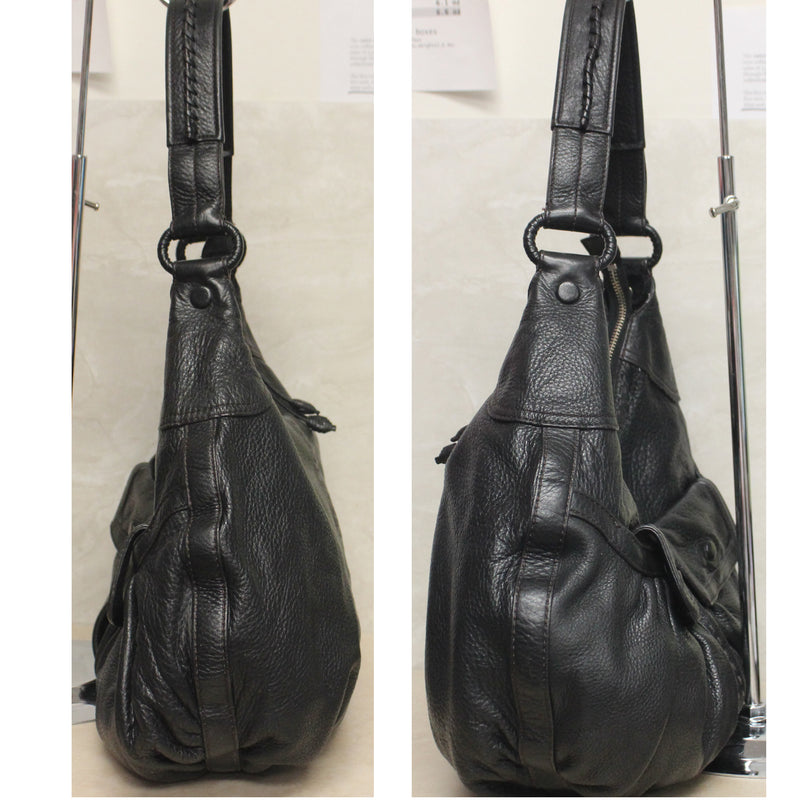 Cole Haan Purse: Large Black Leather Hobo Bag