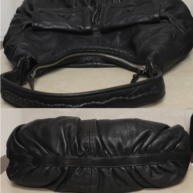 Cole Haan Purse: Large Black Leather Hobo Bag
