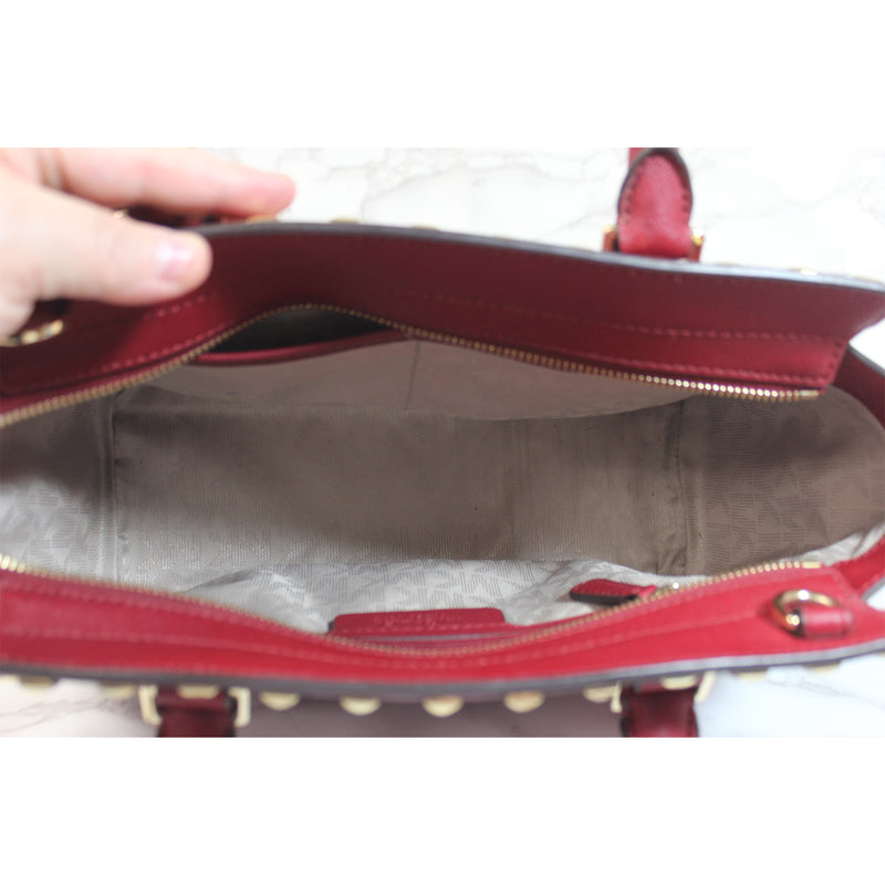 Michael Kors Purse: Cherry Selma Studded Shoulder Bag