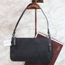 Coach Purse: Black Signature Monogram Shoulder Bag