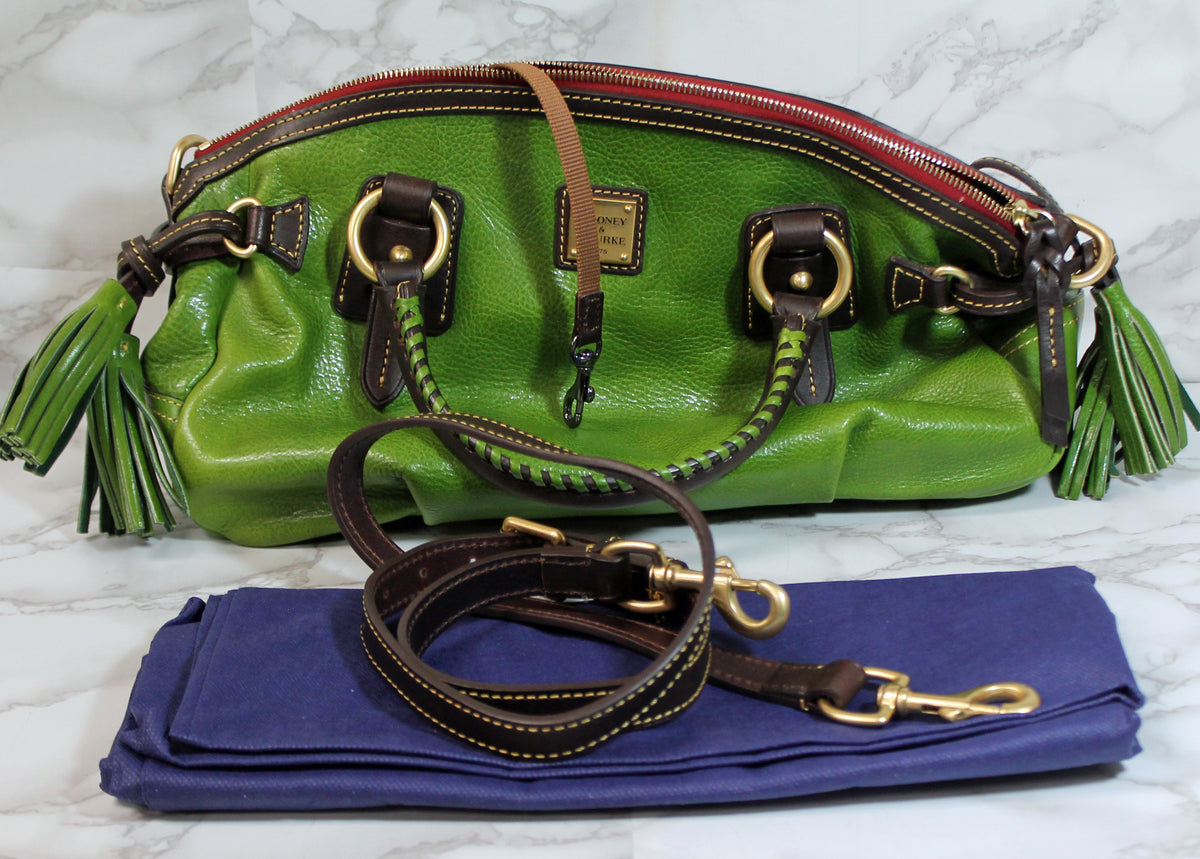 Dooney & Bourke Forest Green Leather online Satchel and Coin Purse