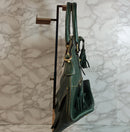 Dooney & Bourke Purse: Green Leather Clayton Satchel