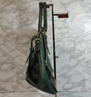 Dooney & Bourke Purse: Green Leather Clayton Satchel