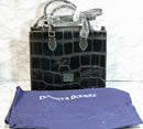 Dooney & Bourke Purse: Black Janine Embossed Croc Shoulder Bag