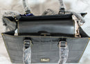 Dooney & Bourke Purse: Black Janine Embossed Croc Shoulder Bag