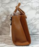 Dooney & Bourke Purse: Brown Embossed Logo Shoulder Bag