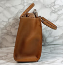 Dooney & Bourke Purse: Brown Embossed Logo Shoulder Bag