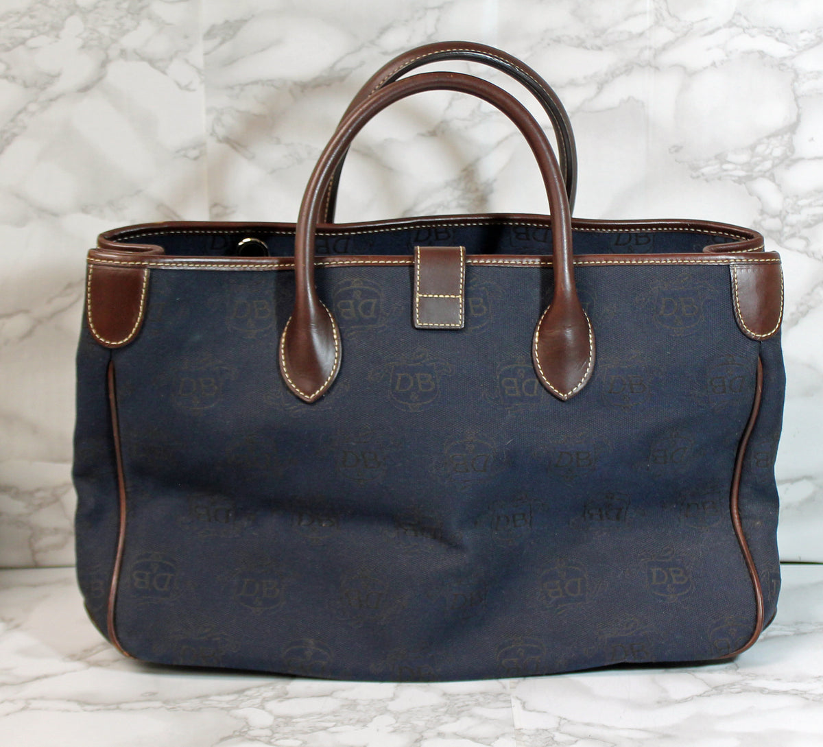 Dooney & Bourke Large 2024 Navy Blue Monogram Tote