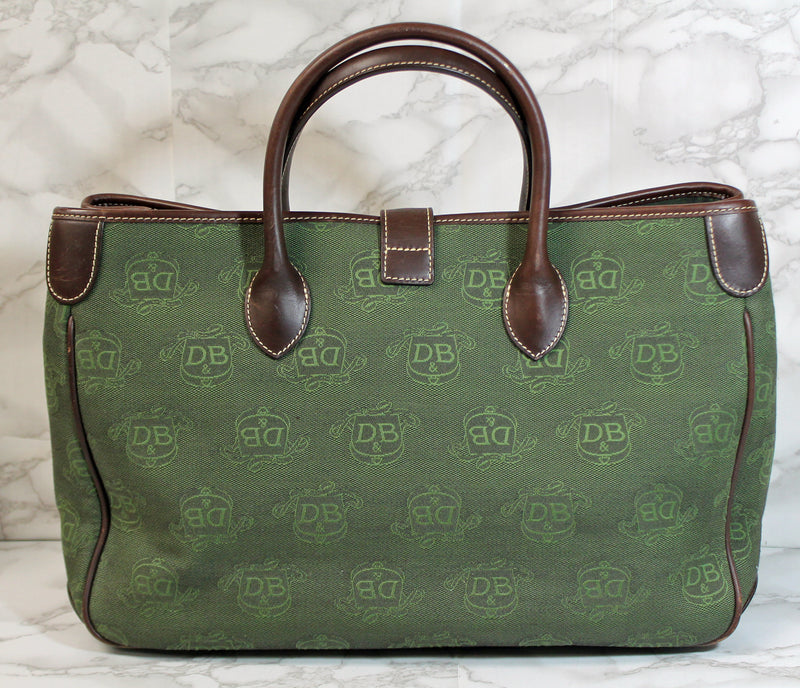 Dooney & Bourke Purse: Green Signature Canvas Tote Bag