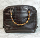 Dooney & Bourke Purse: Brown Panama Croc Satchel