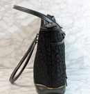 Calvin Klein Purse: Black Monogram Tote Bag
