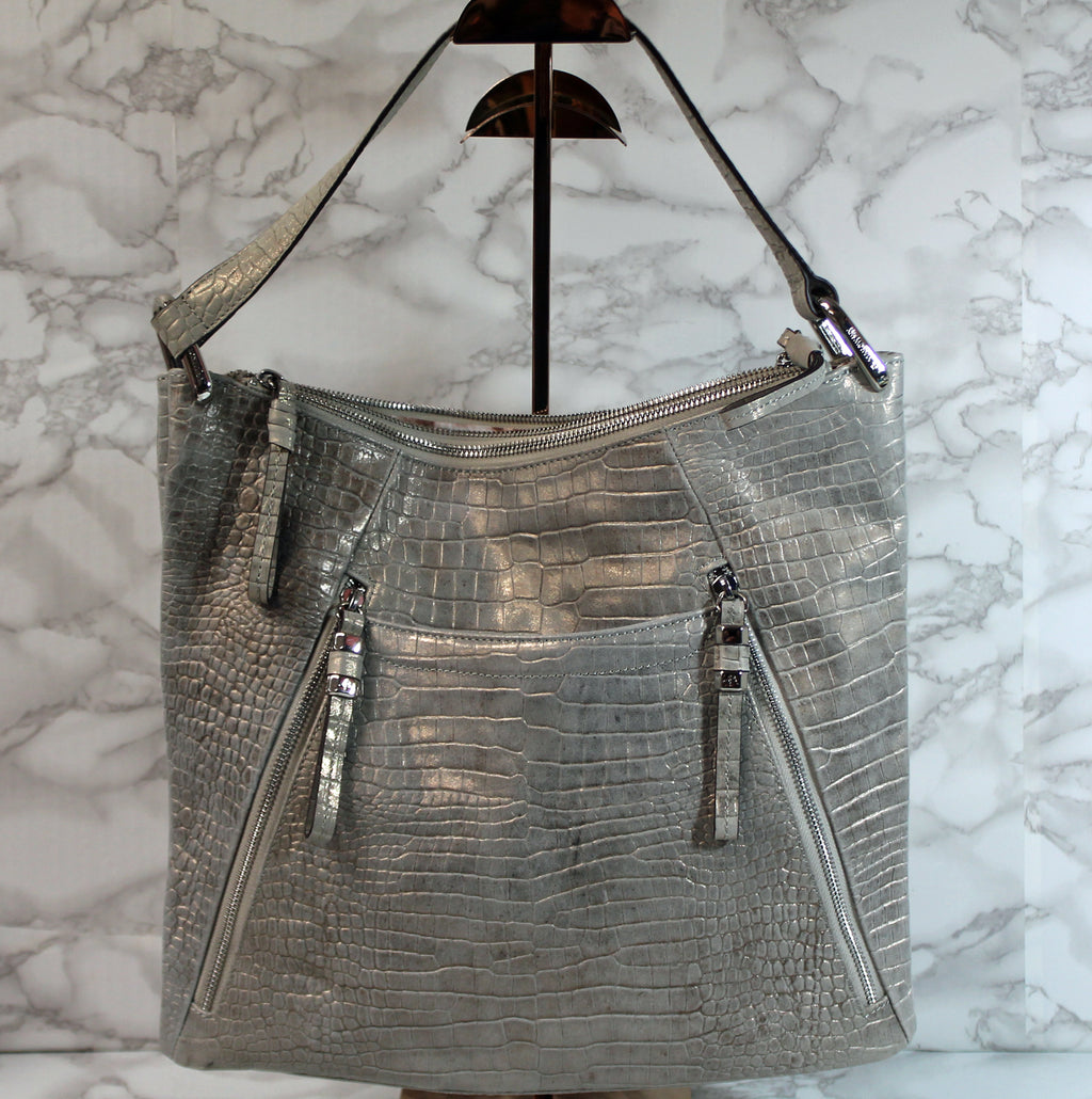 Buy Marina Galanti Silver Solid Medium Hobo Handbag Online At Best Price @  Tata CLiQ