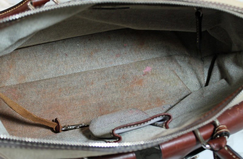 Dooney & Bourke Purse: Brown Double Pocket Signature Crossbody Bag