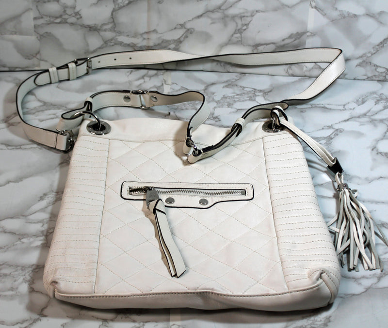 Aimee Kestenberg Purse: White Quilted Leather Crossbody Bag