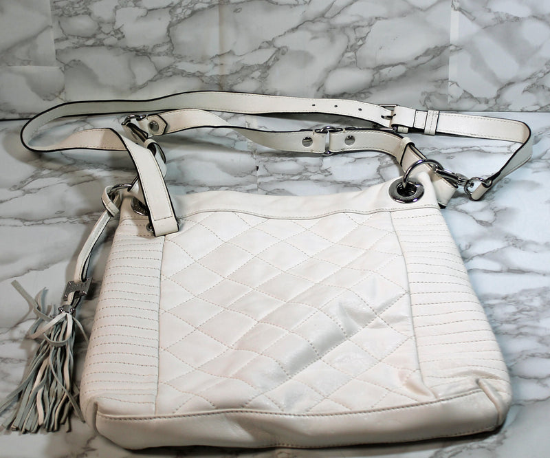 Aimee Kestenberg Purse: White Quilted Leather Crossbody Bag