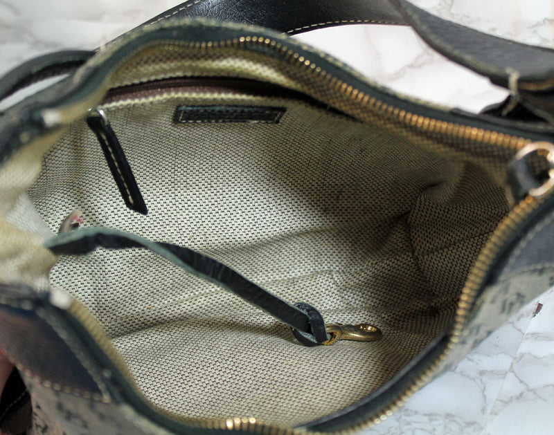 Dooney & Bourke Purse: Navy Signature Small Hobo Handbag