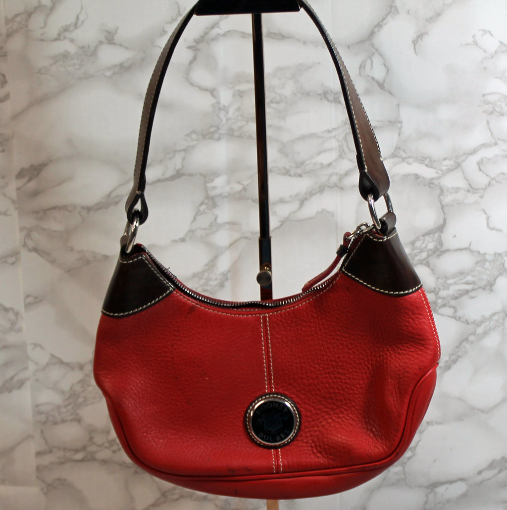 Dooney & Bourke Handbag Gray Inside Is Red