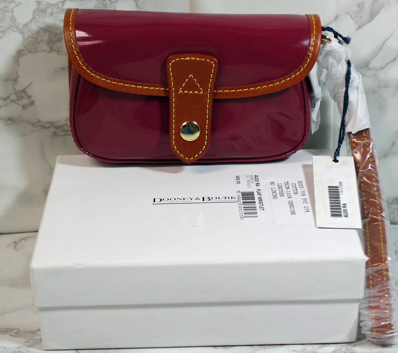 Dooney & Bourke Purse: Rasberry Flap Wristlet Handbag