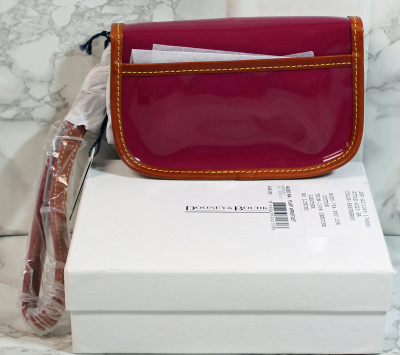 Dooney & Bourke Purse: Rasberry Flap Wristlet Handbag