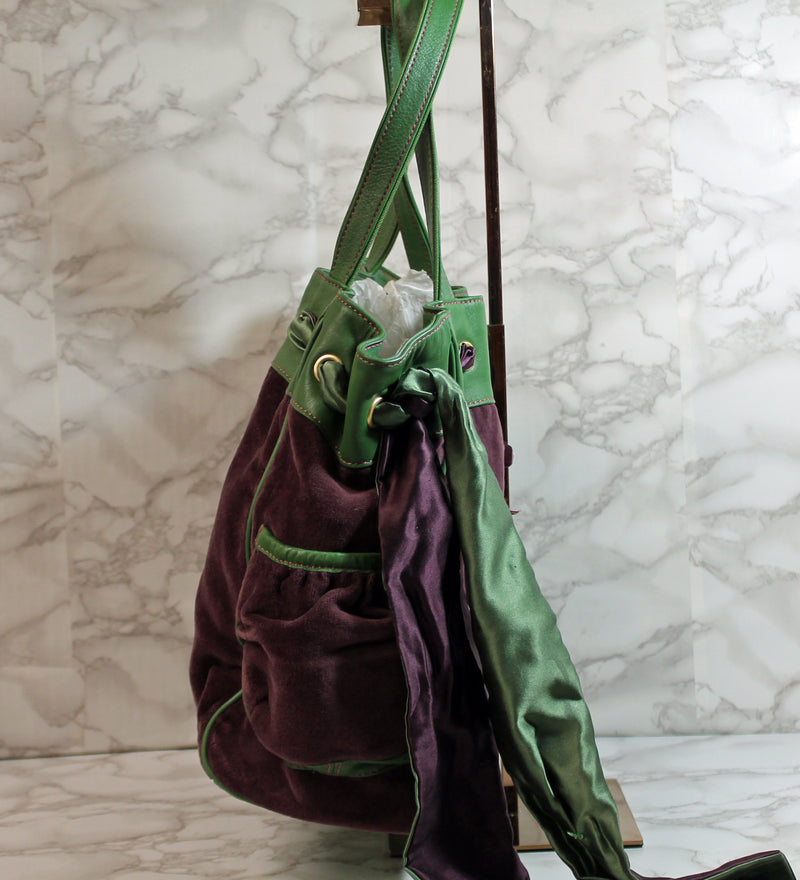 Juicy Couture Purse: Purple Velour Hobo Bag