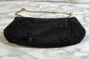 Walborg Purse: Black Beaded Evening Clutch Bag