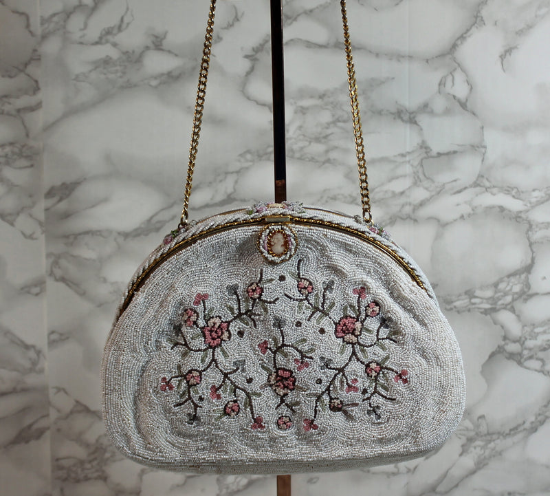 Handmade Beaded Pink Purse, Evening Shoulder Bag, Women Bead Handbag, Tote  Bag | eBay