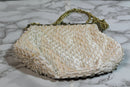 Handmade Purse: Ivory Beaded Evening Clutch Bag