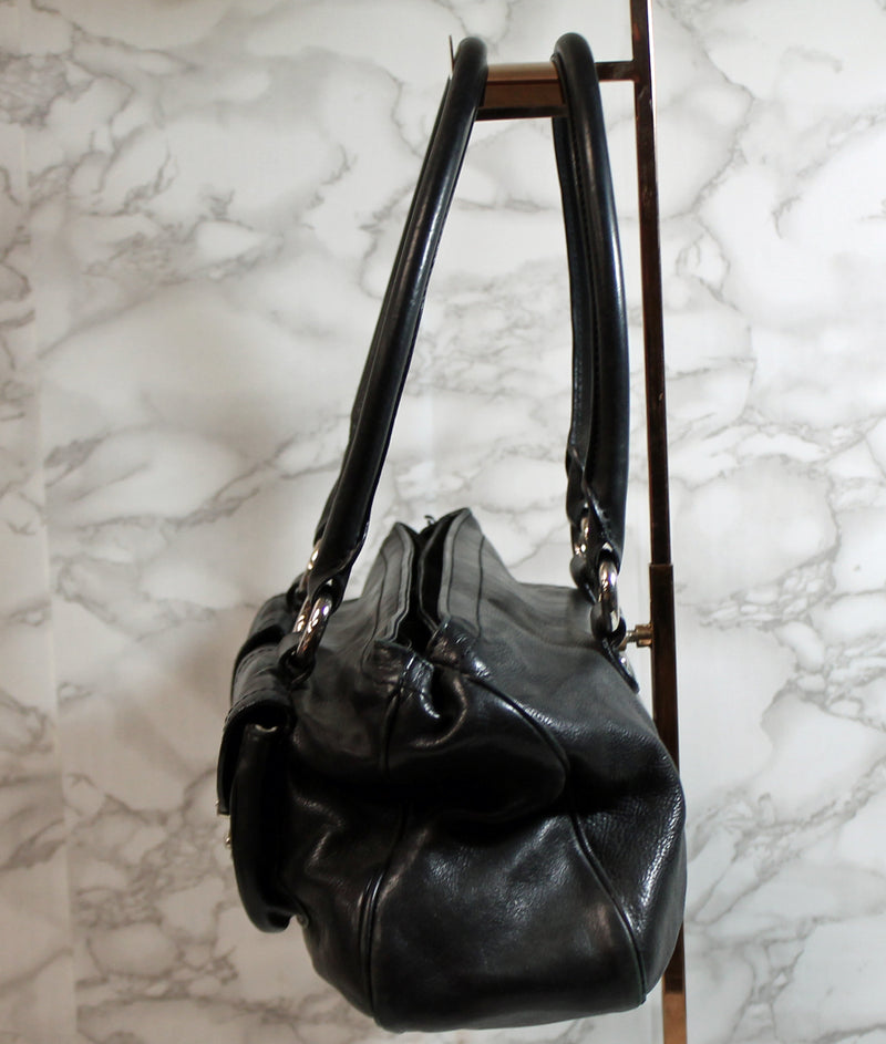 Marc Jacobs Purse: Black Lambskin Leather Shoulder Bag