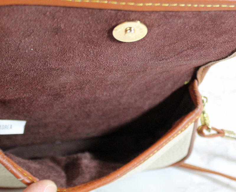 Dooney & Bourke Purse: Ivory Leather Convertible Crossbody Bag