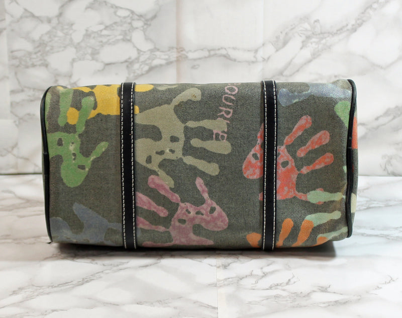 Dooney & Bourke Purse: Multi Color Hand Print Barrel Bag
