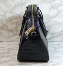 Brahmin Purse: Sapphire Camden Melbourne Satchel Bag