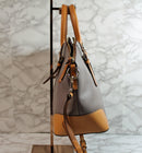 Dooney & Bourke Purse: Grey Leather Denison Shoulder Bag