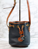 Vintage Dooney & Bourke Navy Drawstring Bucket Bag