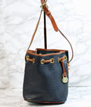 Vintage Dooney & Bourke Navy Drawstring Bucket Bag