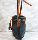 Vintage Dooney & Bourke Navy Drawstring Bucket Bag