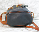 Vintage Dooney & Bourke Navy Drawstring Bucket Bag